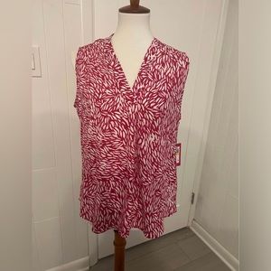 NWT Vince Camuto Bright Pink Sleeveless Top Size Medium